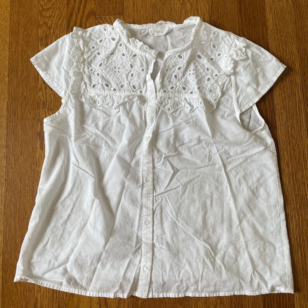 Mango girls button up blouse Size 13-14